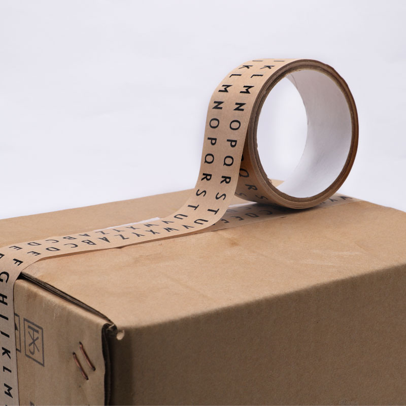 Custom Printed Eco Packing Tape Self Adhesive Kraft Paper Tape Carton Sealing Tape