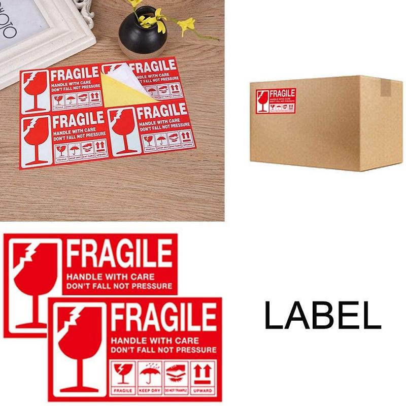 Red Fragile Stickers Handle with Care