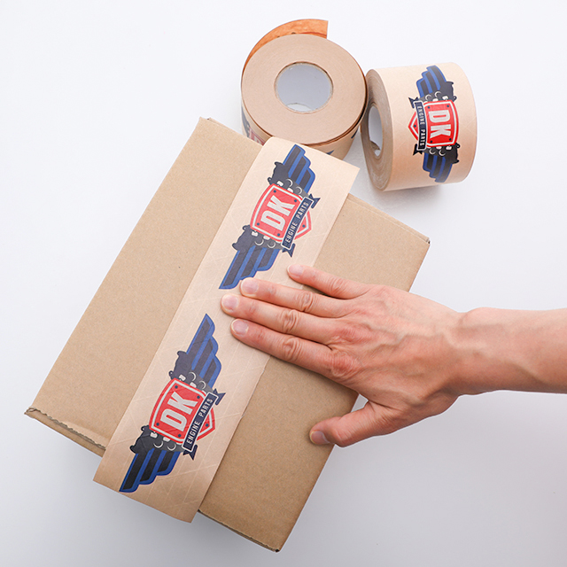 Custom Printed Reinforced Water Activated Kraft Paper Packaging Tape