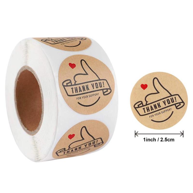 Eco Kraft Paper Gift Decoration Sticker Label Roll