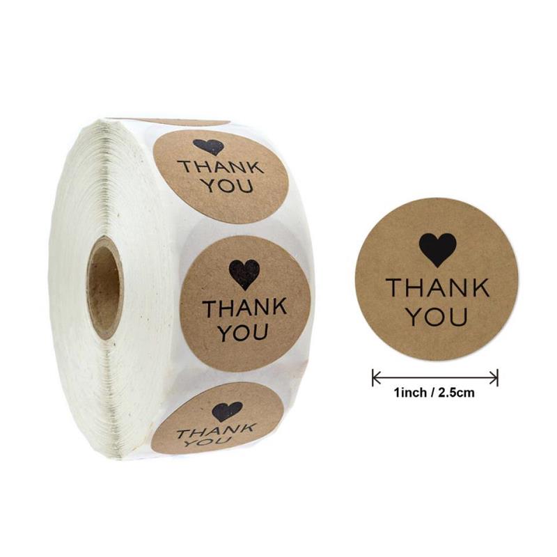 Eco Kraft Paper Gift Decoration Sticker Label Roll