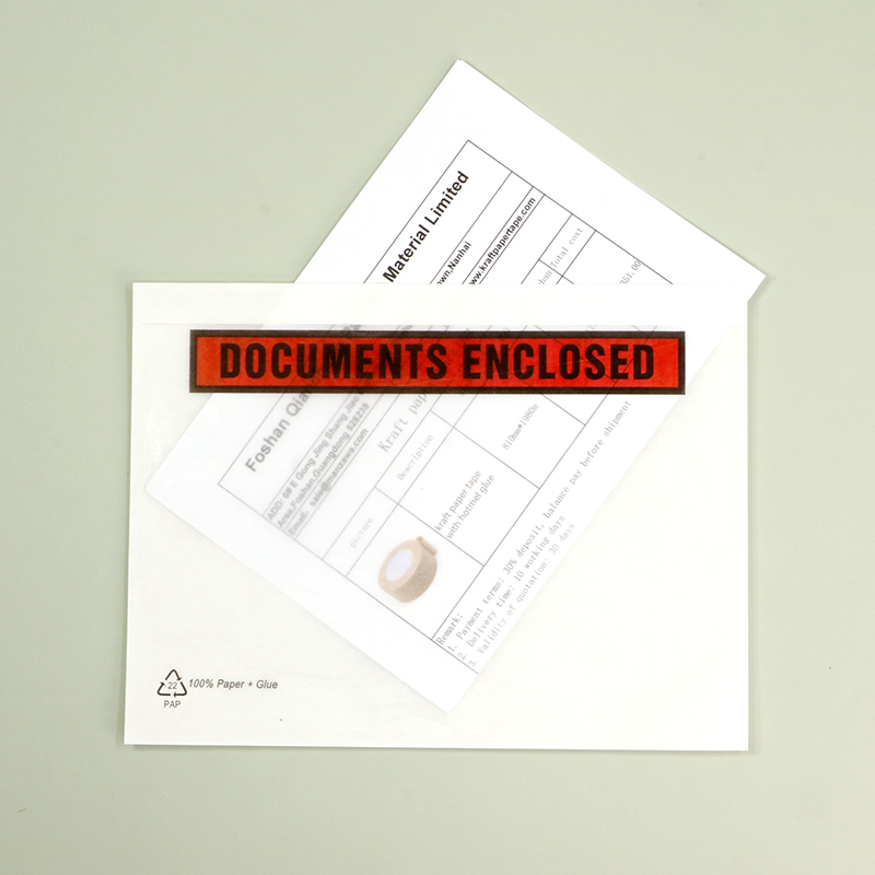 Biodegradable Semi Transparent Packing List Envelope